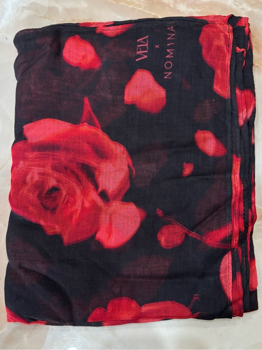 Midnight blossom vela hijab